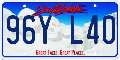 SD license plate 96YL40
