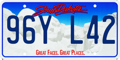 SD license plate 96YL42