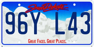 SD license plate 96YL43