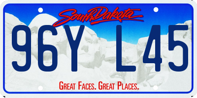 SD license plate 96YL45