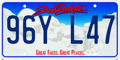 SD license plate 96YL47