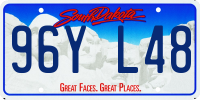 SD license plate 96YL48