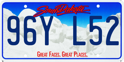 SD license plate 96YL52