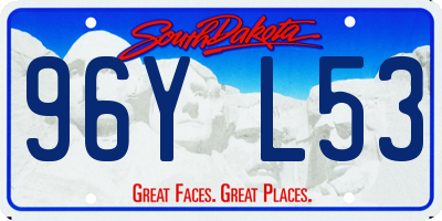 SD license plate 96YL53
