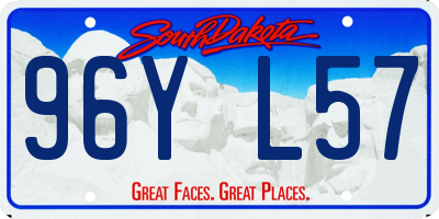 SD license plate 96YL57