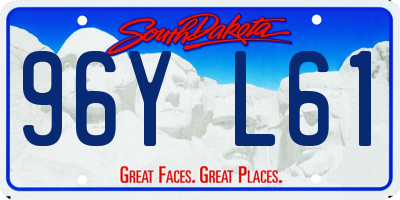 SD license plate 96YL61