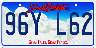 SD license plate 96YL62