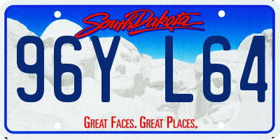 SD license plate 96YL64