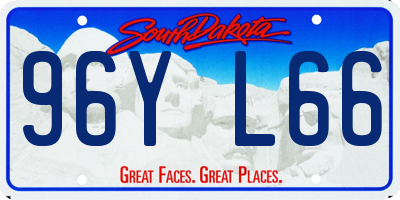 SD license plate 96YL66