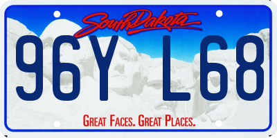 SD license plate 96YL68