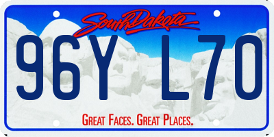 SD license plate 96YL70