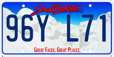 SD license plate 96YL71