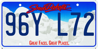 SD license plate 96YL72