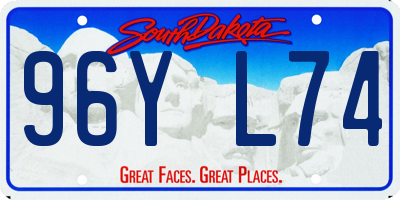 SD license plate 96YL74