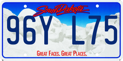 SD license plate 96YL75