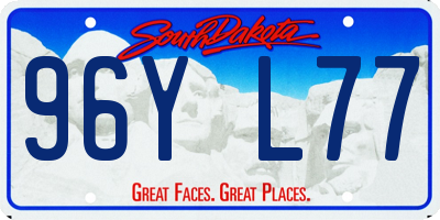 SD license plate 96YL77