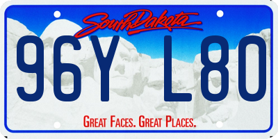 SD license plate 96YL80
