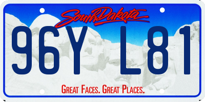 SD license plate 96YL81