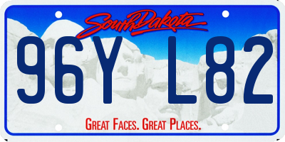 SD license plate 96YL82