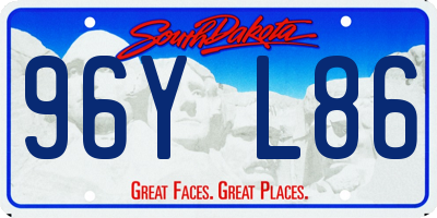 SD license plate 96YL86