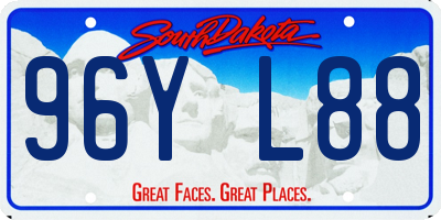 SD license plate 96YL88