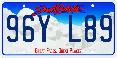 SD license plate 96YL89