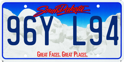 SD license plate 96YL94