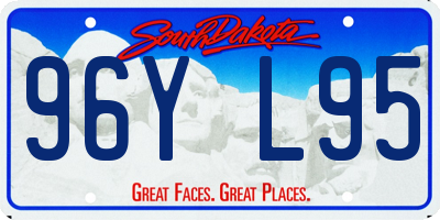 SD license plate 96YL95