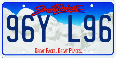 SD license plate 96YL96