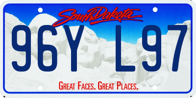 SD license plate 96YL97