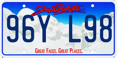 SD license plate 96YL98