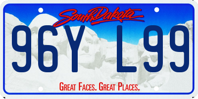 SD license plate 96YL99