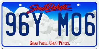 SD license plate 96YM06