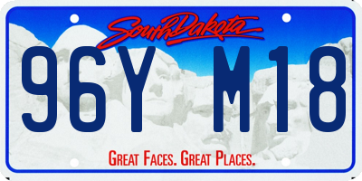 SD license plate 96YM18