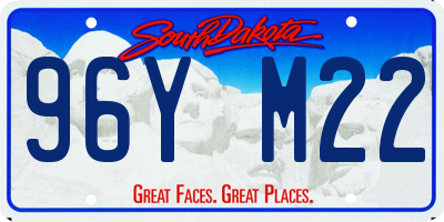 SD license plate 96YM22