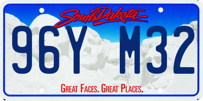 SD license plate 96YM32