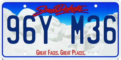 SD license plate 96YM36
