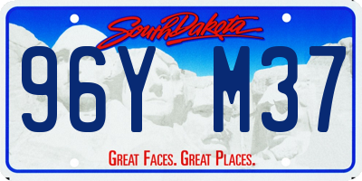 SD license plate 96YM37