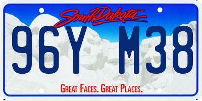 SD license plate 96YM38