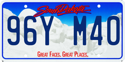 SD license plate 96YM40