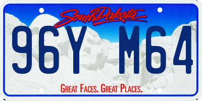 SD license plate 96YM64