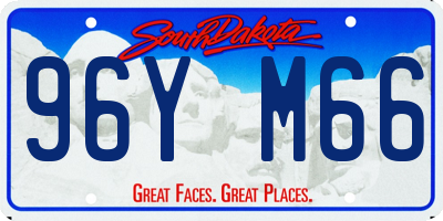 SD license plate 96YM66
