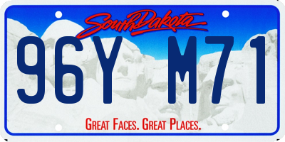 SD license plate 96YM71