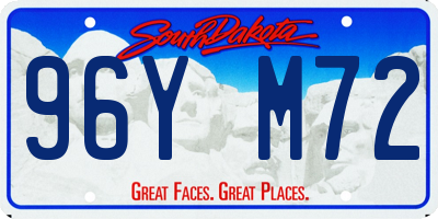 SD license plate 96YM72