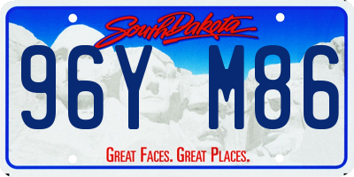 SD license plate 96YM86