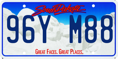 SD license plate 96YM88