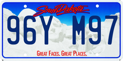 SD license plate 96YM97