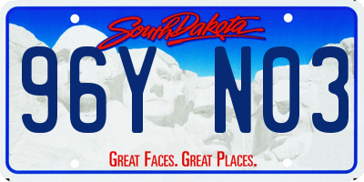 SD license plate 96YN03