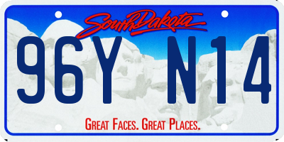SD license plate 96YN14