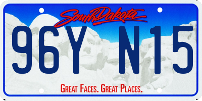 SD license plate 96YN15